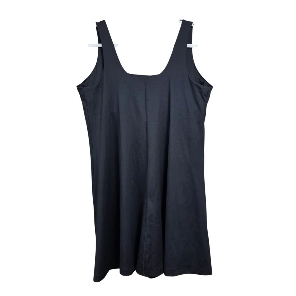 Old Navy Active Powersoft Tank Dress Womens XL Black Built In Bra Shorts